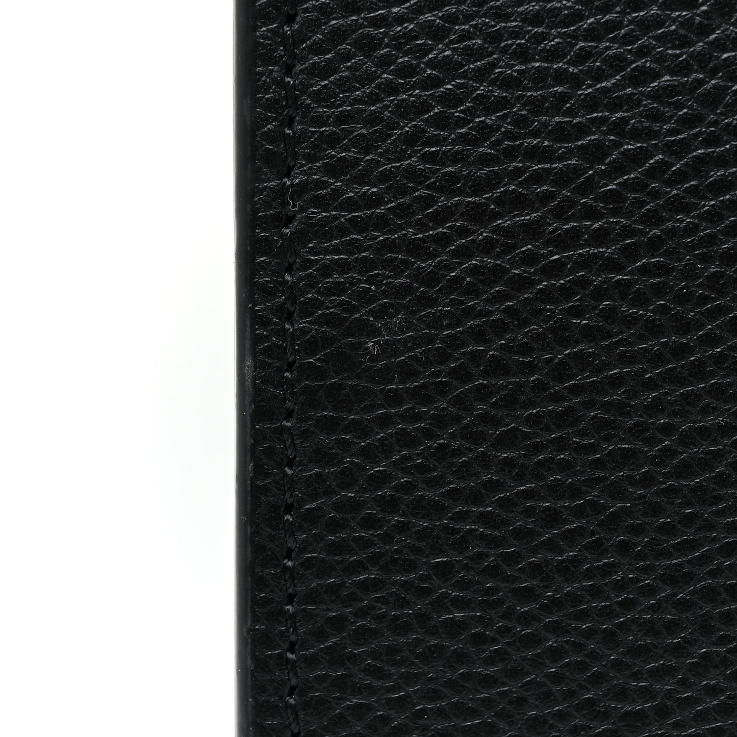 Grainy Calfskin Large Title Bag Black