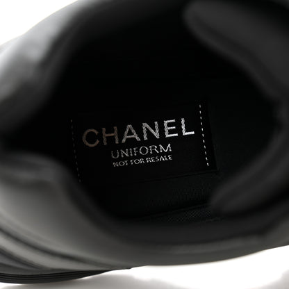 Chanel Lambskin Fabric CC Uniform Mens Sneakers 40 Black 8 of 10