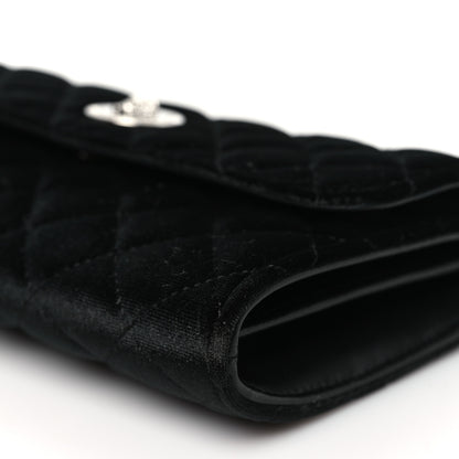Versace Velvet Quilted Medusa Wallet On Chain Black 9 of 9