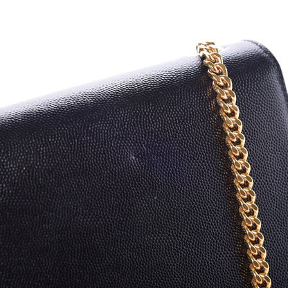 Saint Laurent Grain De Poudre Medium Classic Monogram Kate Satchel Black 7 of 7