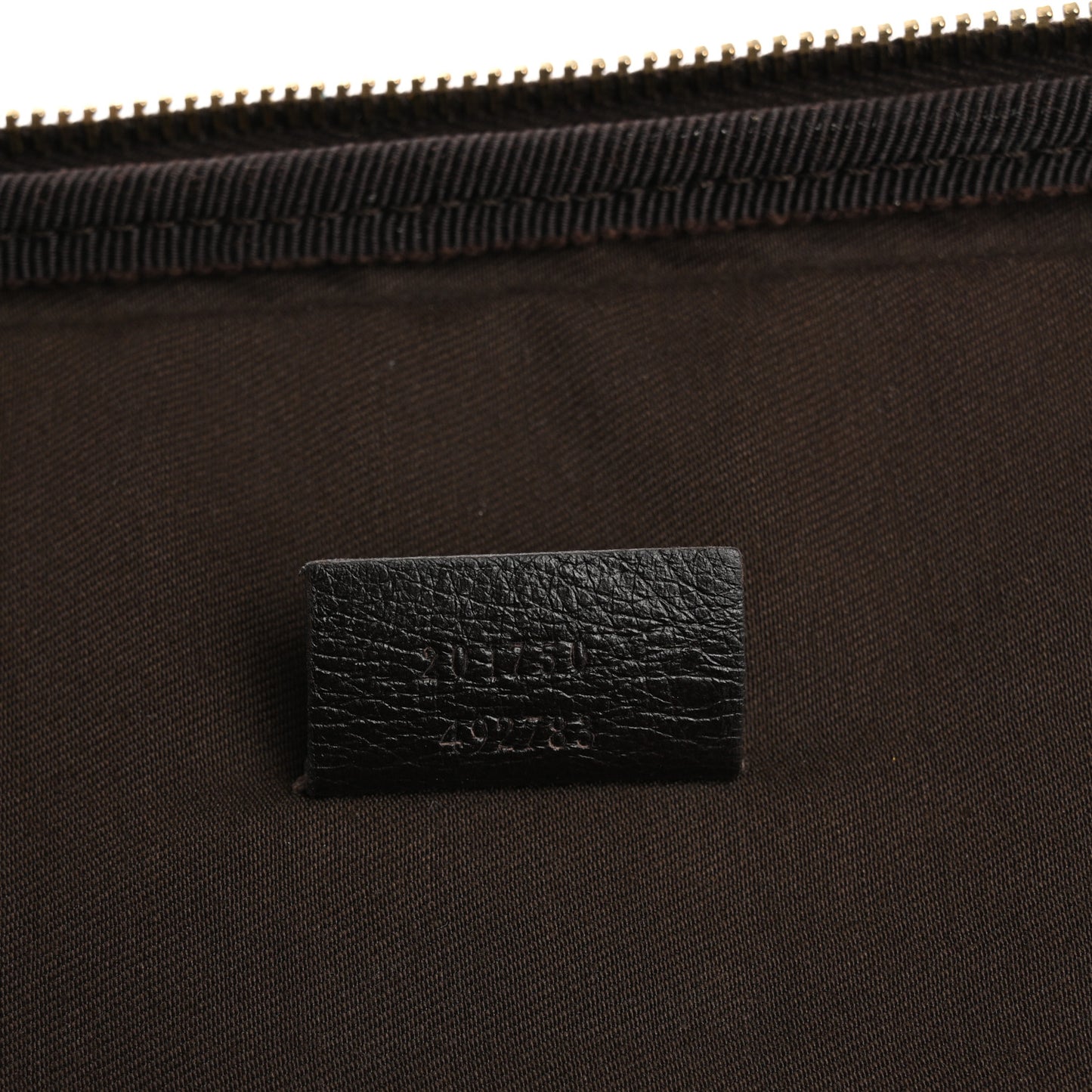Guccissima Zip Around Laptop Case Dark Brown