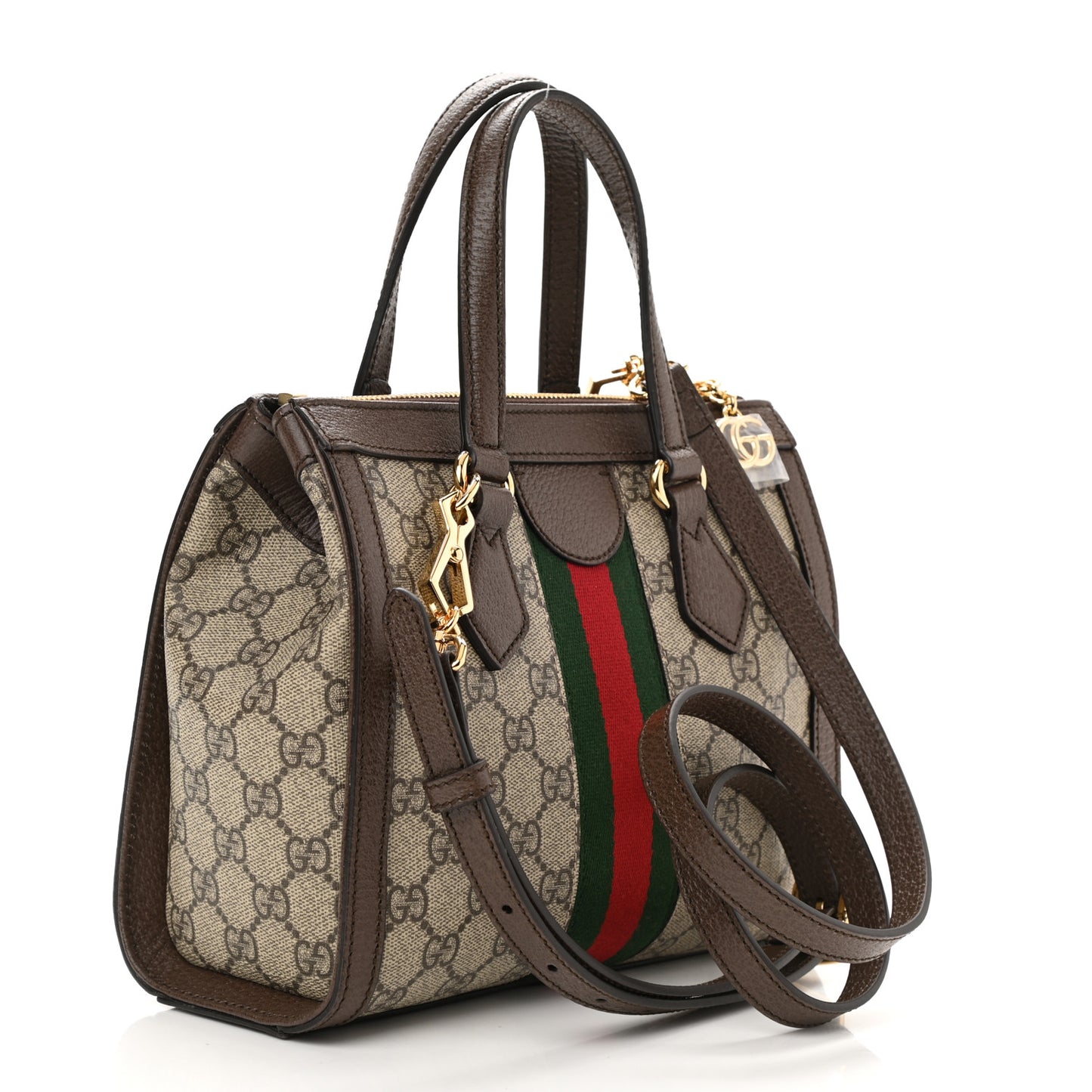 GG Supreme Monogram Small Ophidia Tote Bag Brown
