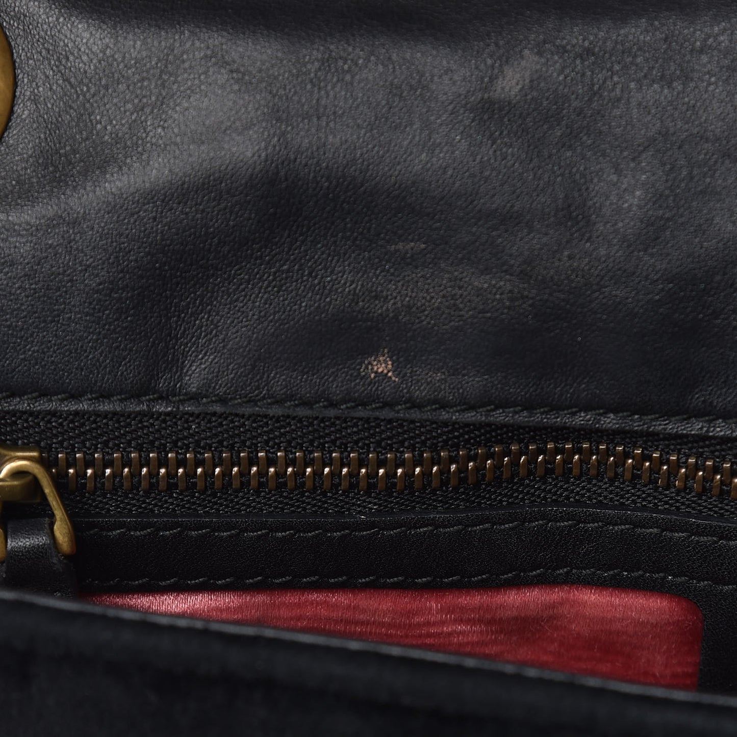 Velvet Matelasse Loved Embroidered Medium GG Marmont Shoulder Bag Black
