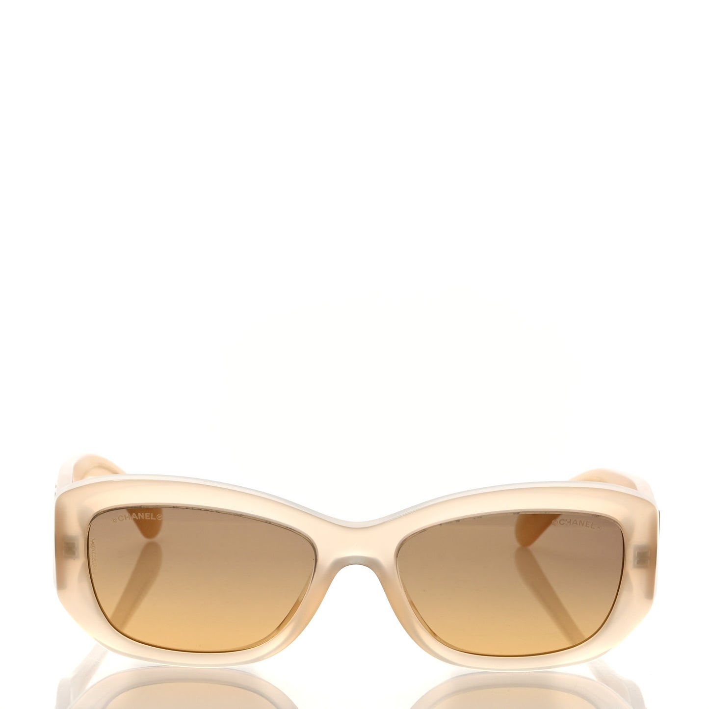 Acetate Rectangle Sunglasses 5493-A Light Yellow