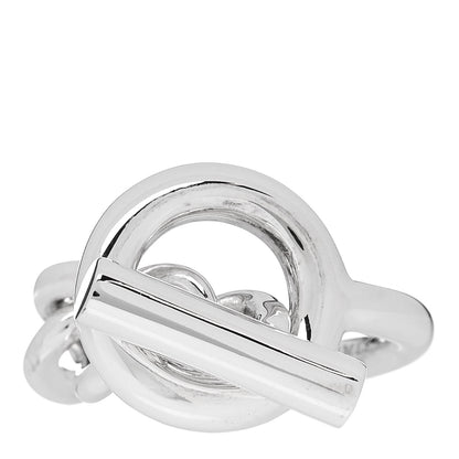 Hermes Sterling Silver GM Croisette Ring 57 8 1 of 5