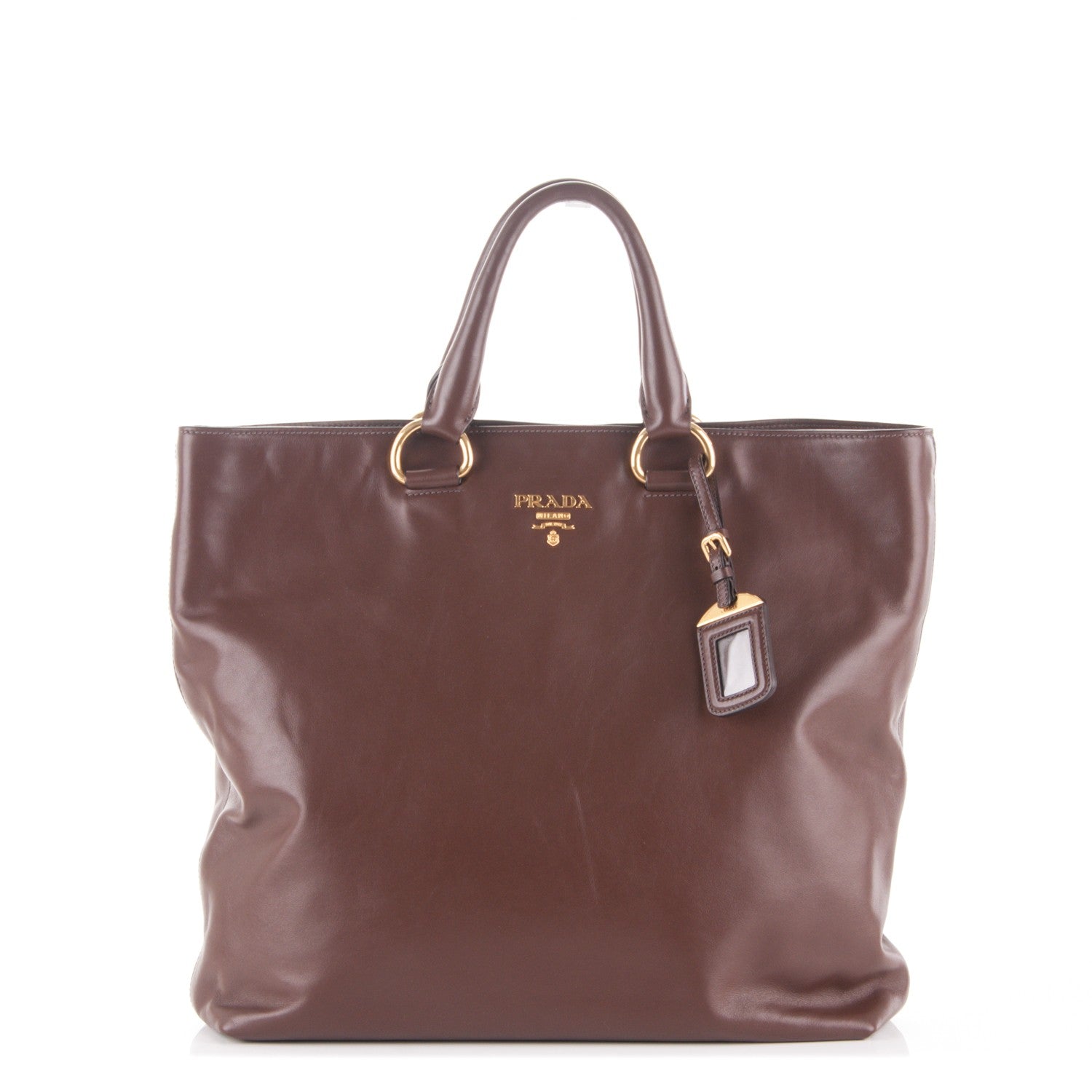 Prada Soft Calf Shopping Tote Bruciato 1 of 9