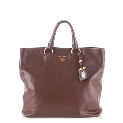 Prada Soft Calf Shopping Tote Bruciato 1 of 9