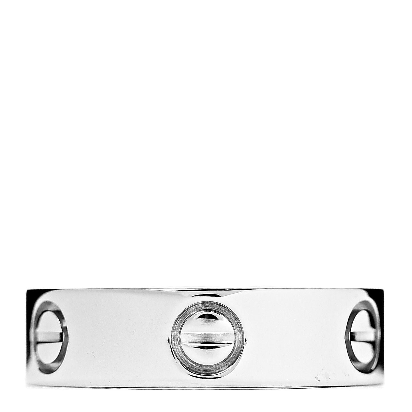 18K White Gold 5.5mm LOVE Ring 54 6.75