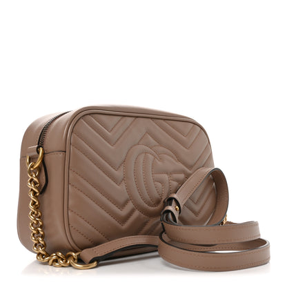 Gucci Calfskin Matelasse Small GG Marmont Chain Shoulder Bag Porcelain Rose 3 of 11