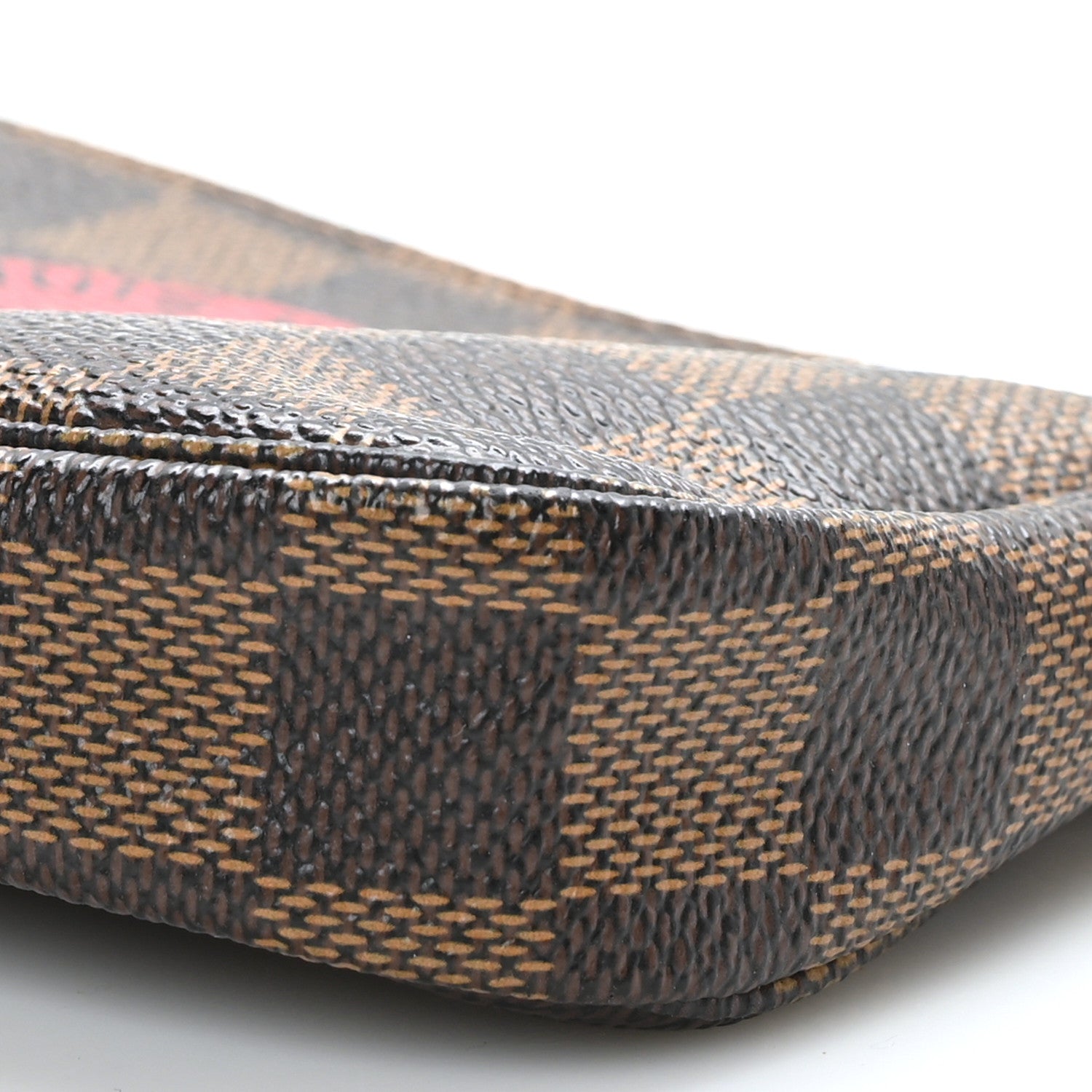 Louis Vuitton Damier Ebene Complice Trunks and Bags Mini Pochette Accessories Red 8 of 8