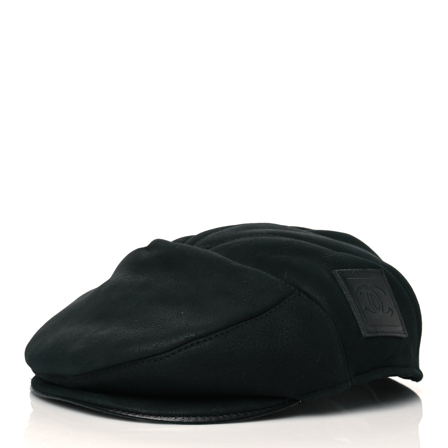 Chanel Lambskin Fur CC Sports Cap 57 Black 1 of 8