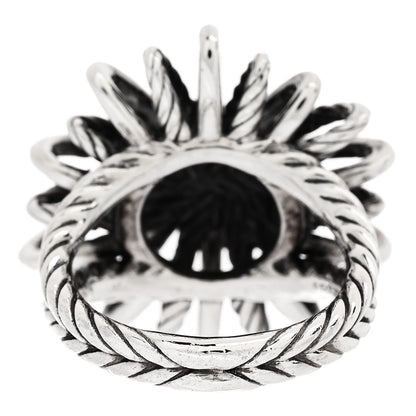 David Yurman Sterling Silver Diamond 25mm Starburst Ring 50 5.25 4 of 6