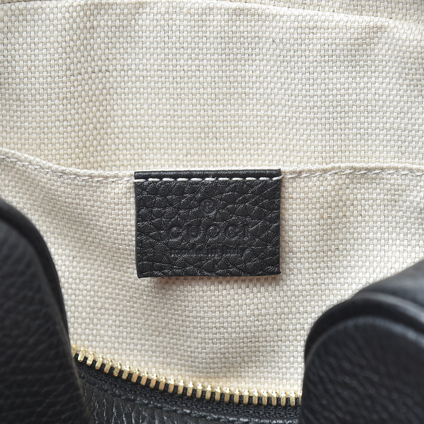 Pebbled Calfskin Small Soho Disco Bag Black