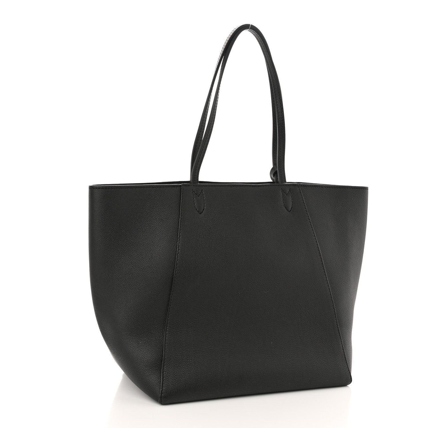 Louis Vuitton Calfskin Lockme Cabas Black 3 of 10