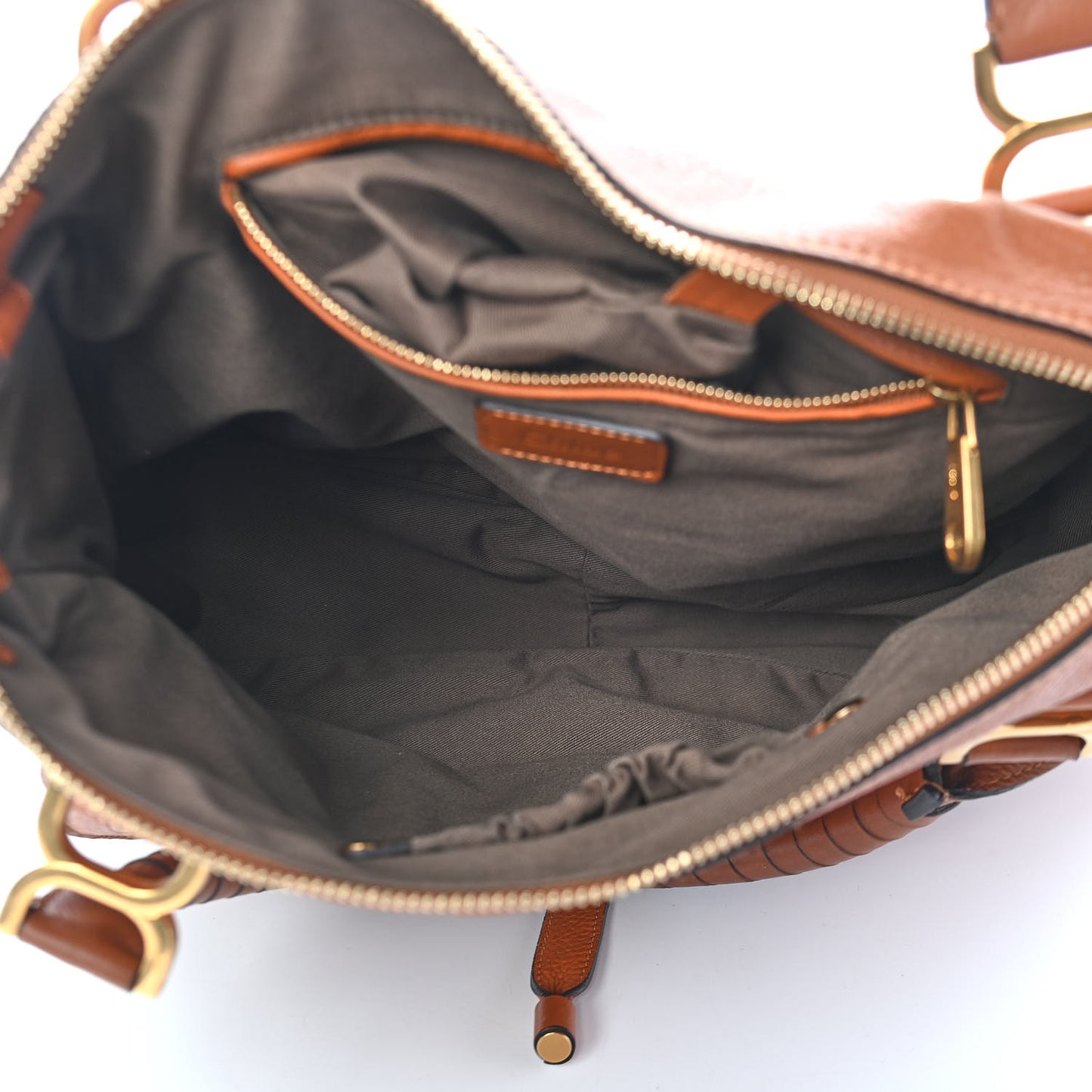 Calfskin Large Marcie Satchel Tan