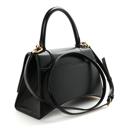 Balenciaga Shiny Box Calfskin Small Hourglass Top Handle Bag Black 3 of 9