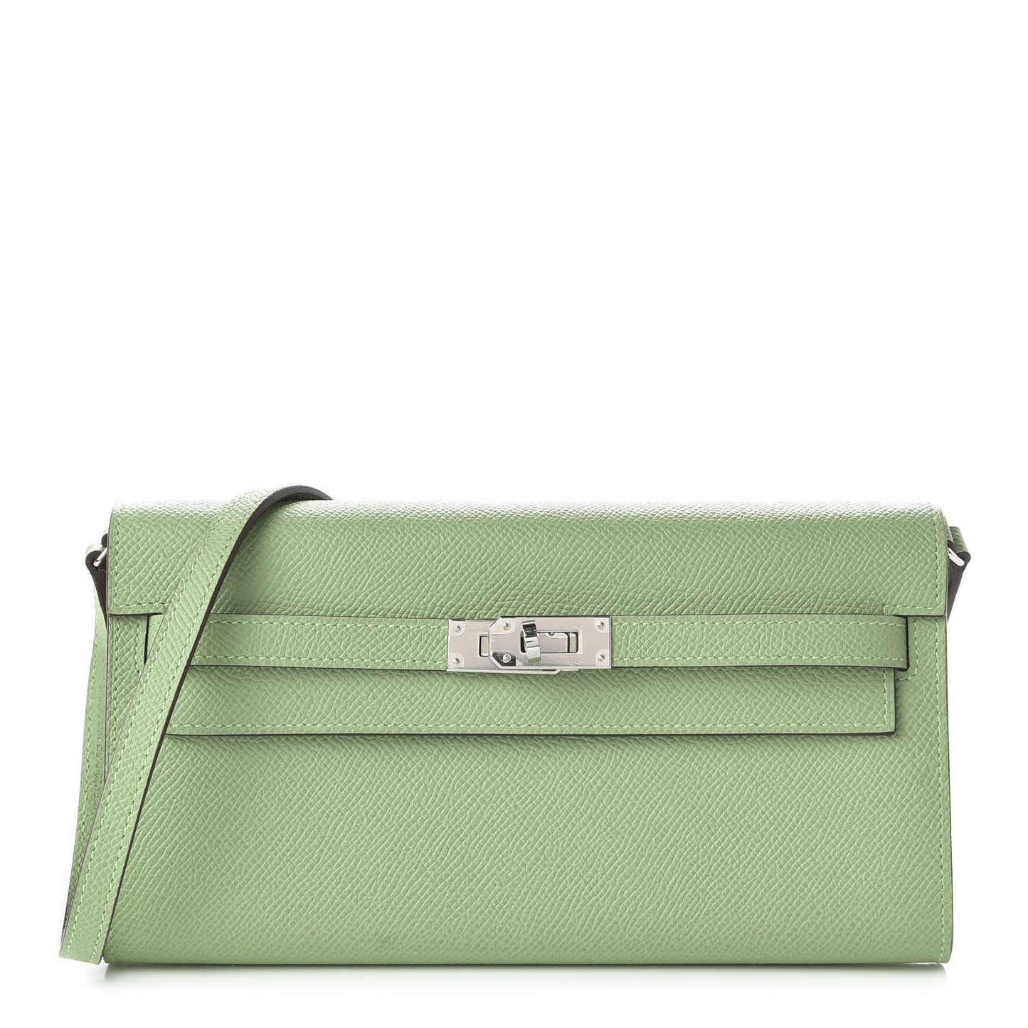 Epsom Verso Kelly Wallet To Go Vert Criquet Bleu Brume