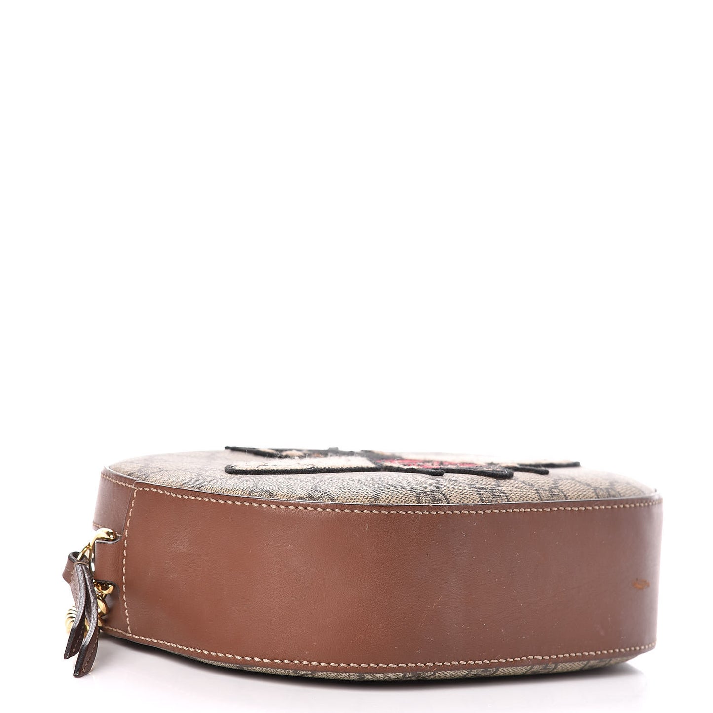 GG Supreme Monogram Bee Embroidered Mini Chain Shoulder Bag Beige Tuscany