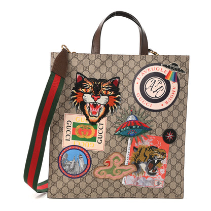 Gucci Soft GG Supreme Monogram Courrier Vertical Tote Beige New Acero 1 of 9