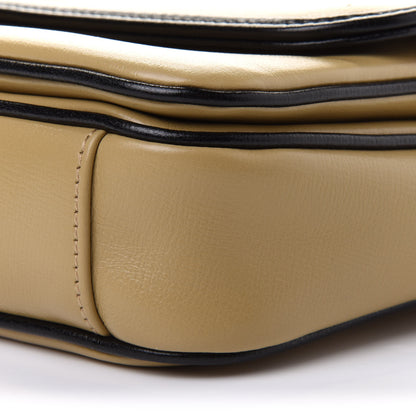 Gucci Azalea Calfskin Bi-Color Small Marina Chain Shoulder Bag Beige Black 10 of 10