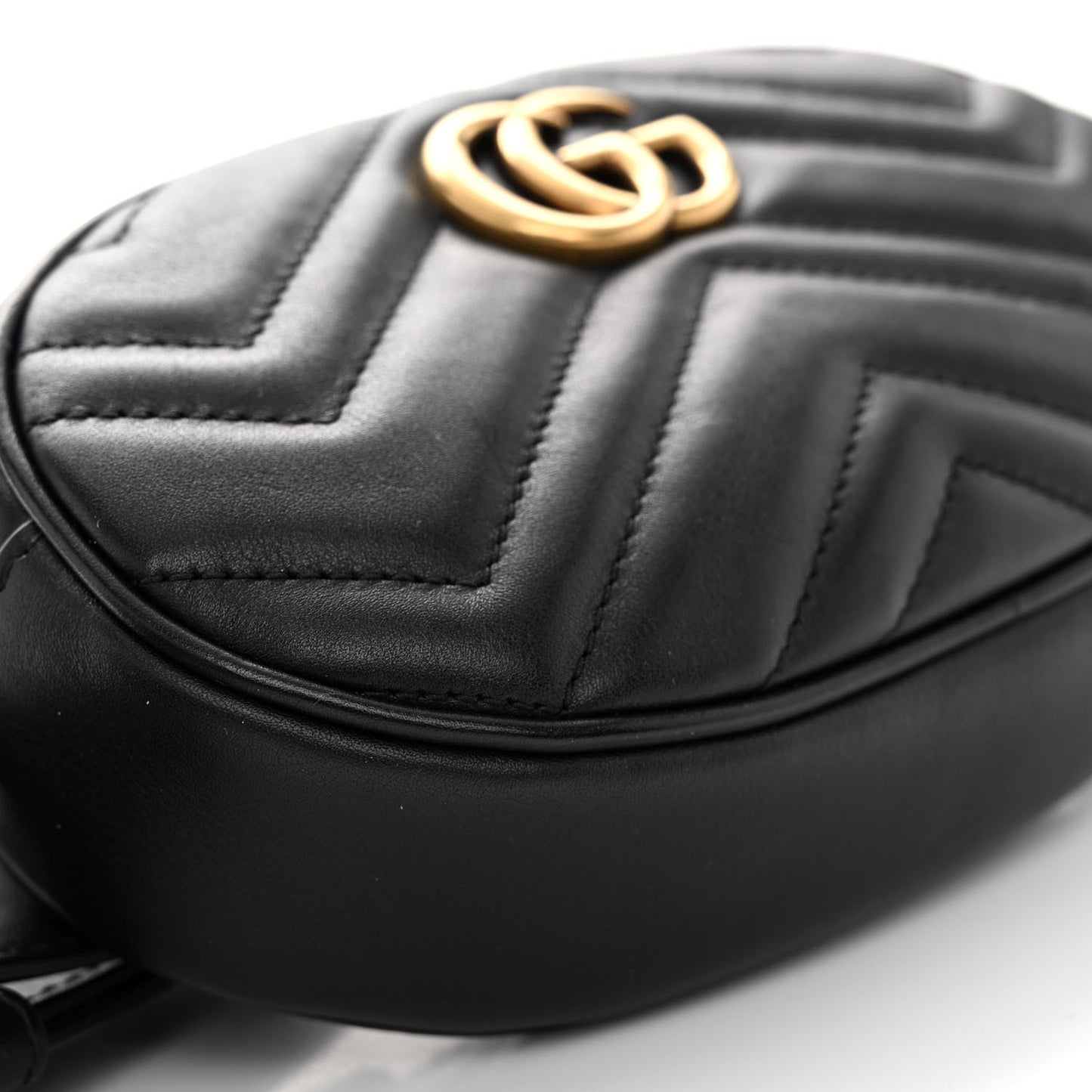 Calfskin Matelasse GG Marmont Belt Bag 75 30 Black