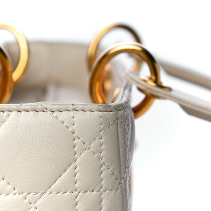 Christian Dior Lambskin Cannage Large Lady Dior Light Beige 21 of 35