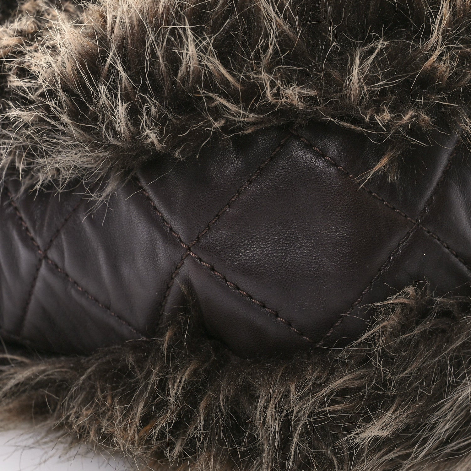 Chanel Lambskin Quilted Fantasy Fur Flap Brown 9 of 10