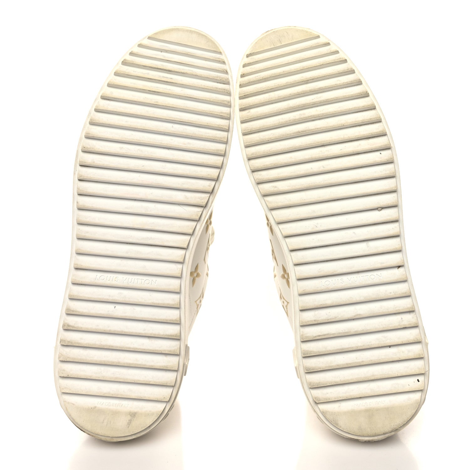 Louis Vuitton Calfskin Monogram Debossed Time Out Sneakers 40 Gold 5 of 9
