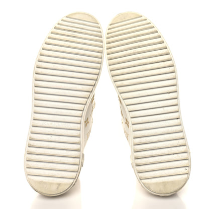 Louis Vuitton Calfskin Monogram Debossed Time Out Sneakers 40 Gold 5 of 9