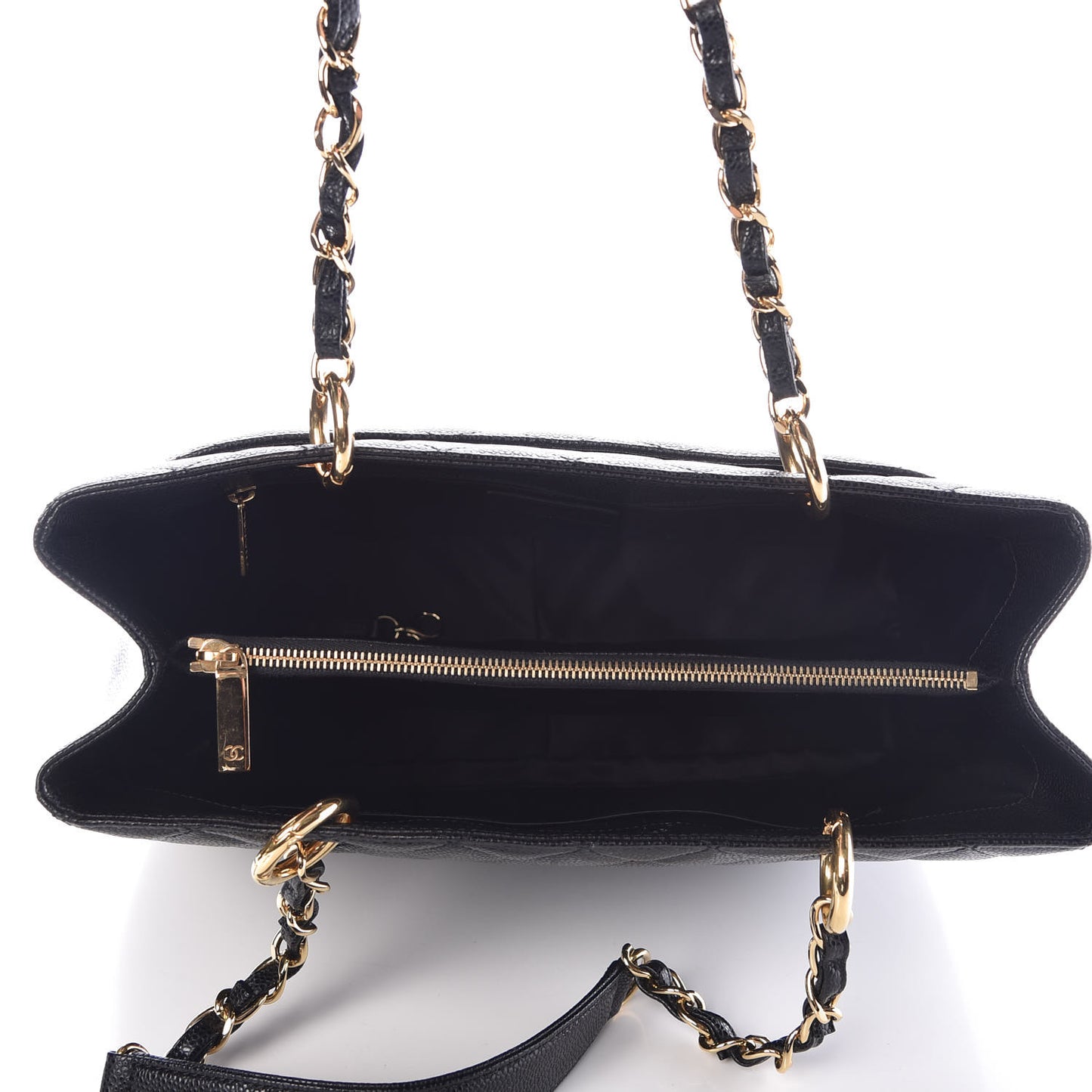 Caviar Quilted Grand Shopping Tote GST Black