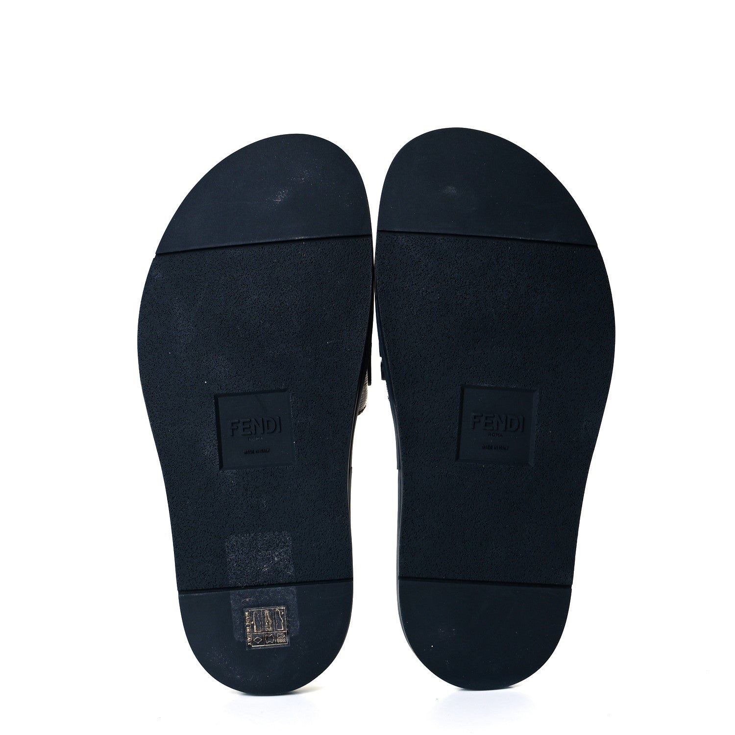 Fendi X FILA Glazed Fabric Calfskin FF 1974 Mania Mens Slide Sandals 5 Mogano Panna Blueberry Caipiroska 6 of 8