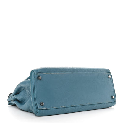 Hermes Taurillon Clemence Kelly Retourne 35 Blue Jean 4 of 23