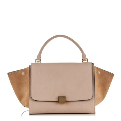 Celine Smooth Calfskin Suede Medium Trapeze Dune 1 of 12