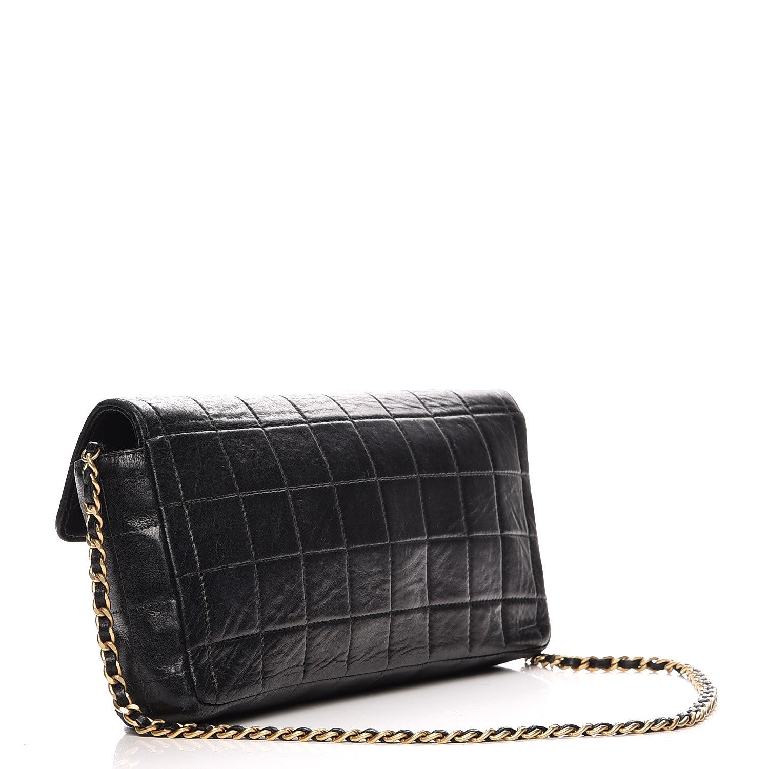Chanel Lambskin Quilted East West Chocolate Bar Flap Black 3 of 13