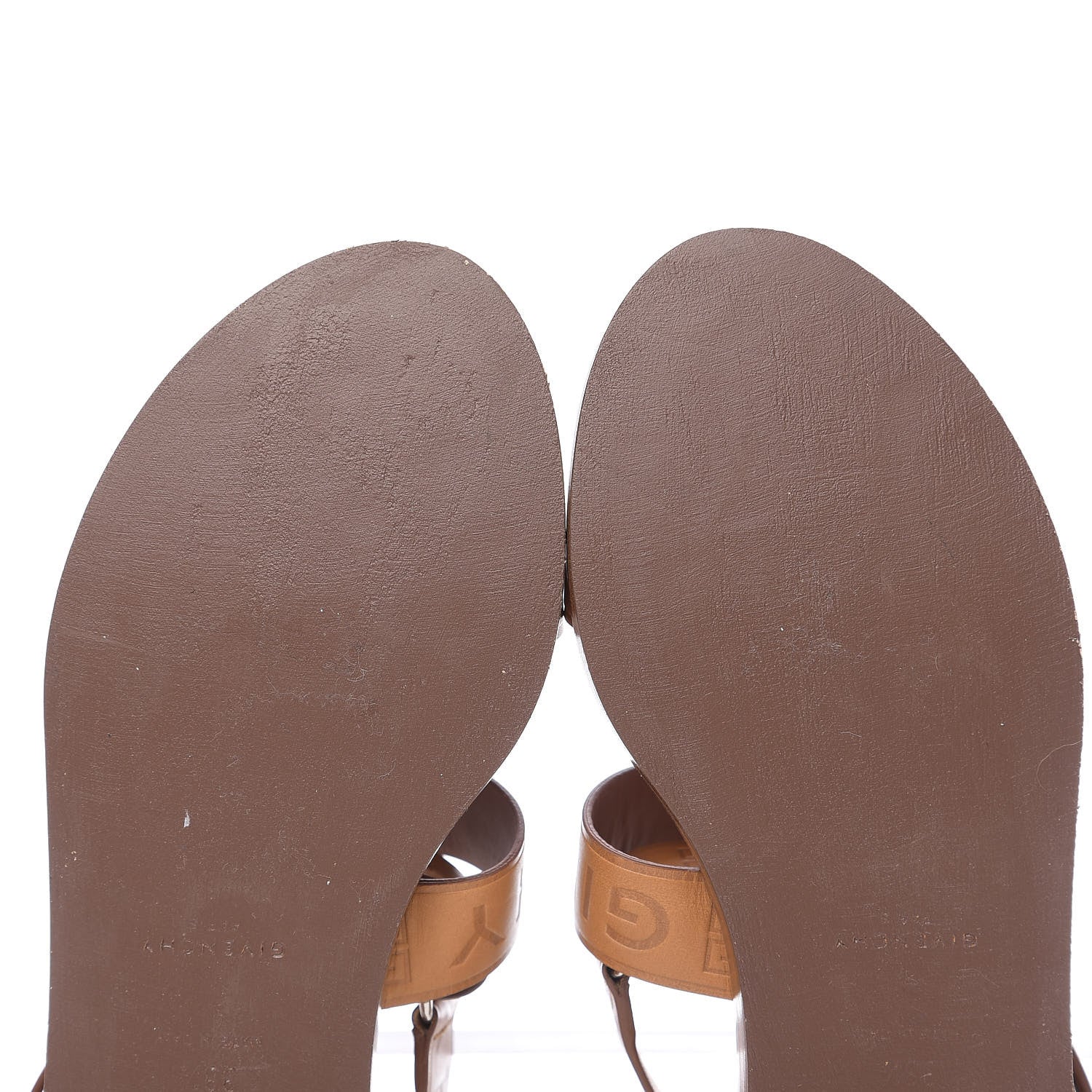 Givenchy Calfskin Logo Ankle Strap Sandals 38.5 Brown 8 of 8