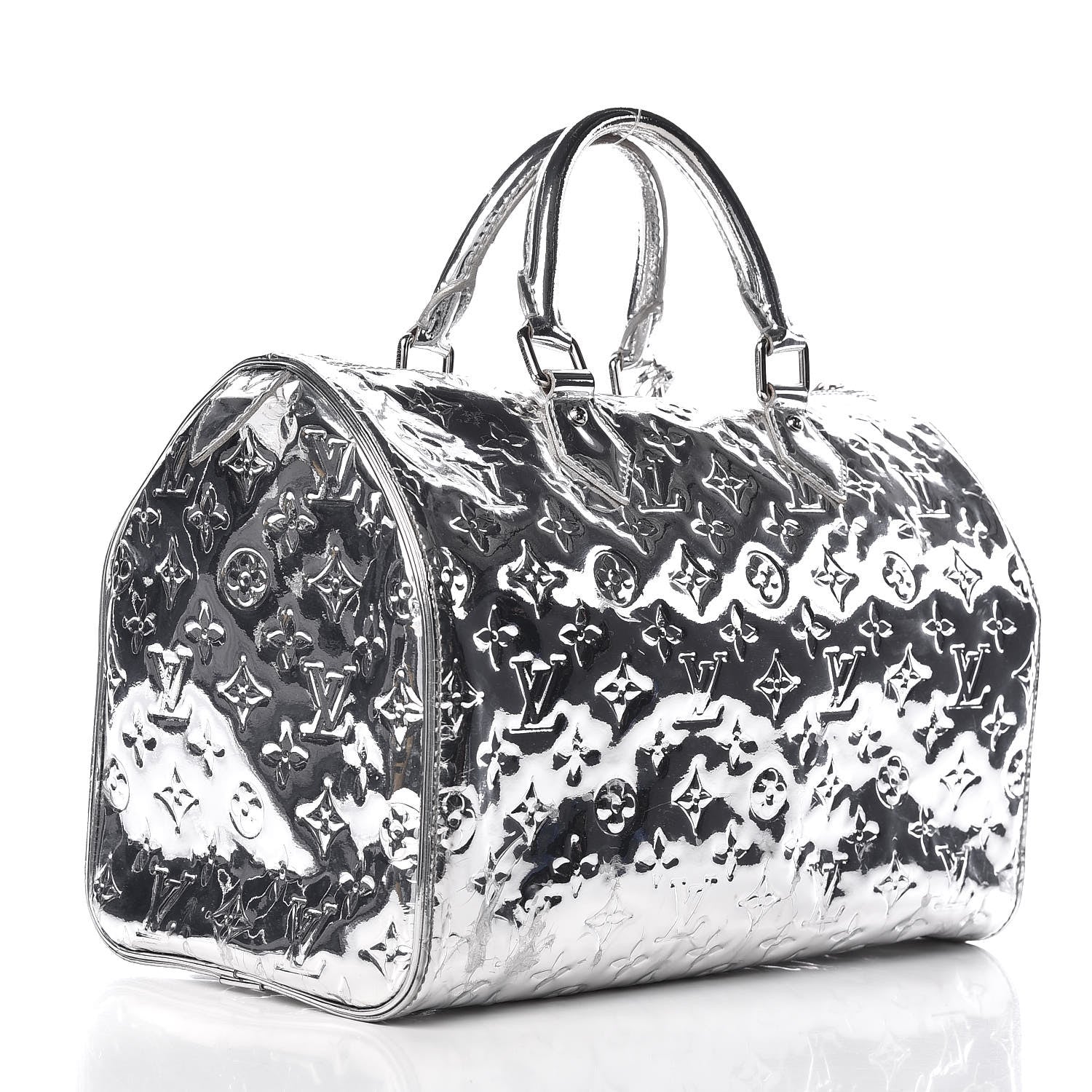 Louis Vuitton Monogram Miroir Speedy 30 Silver 3 of 20