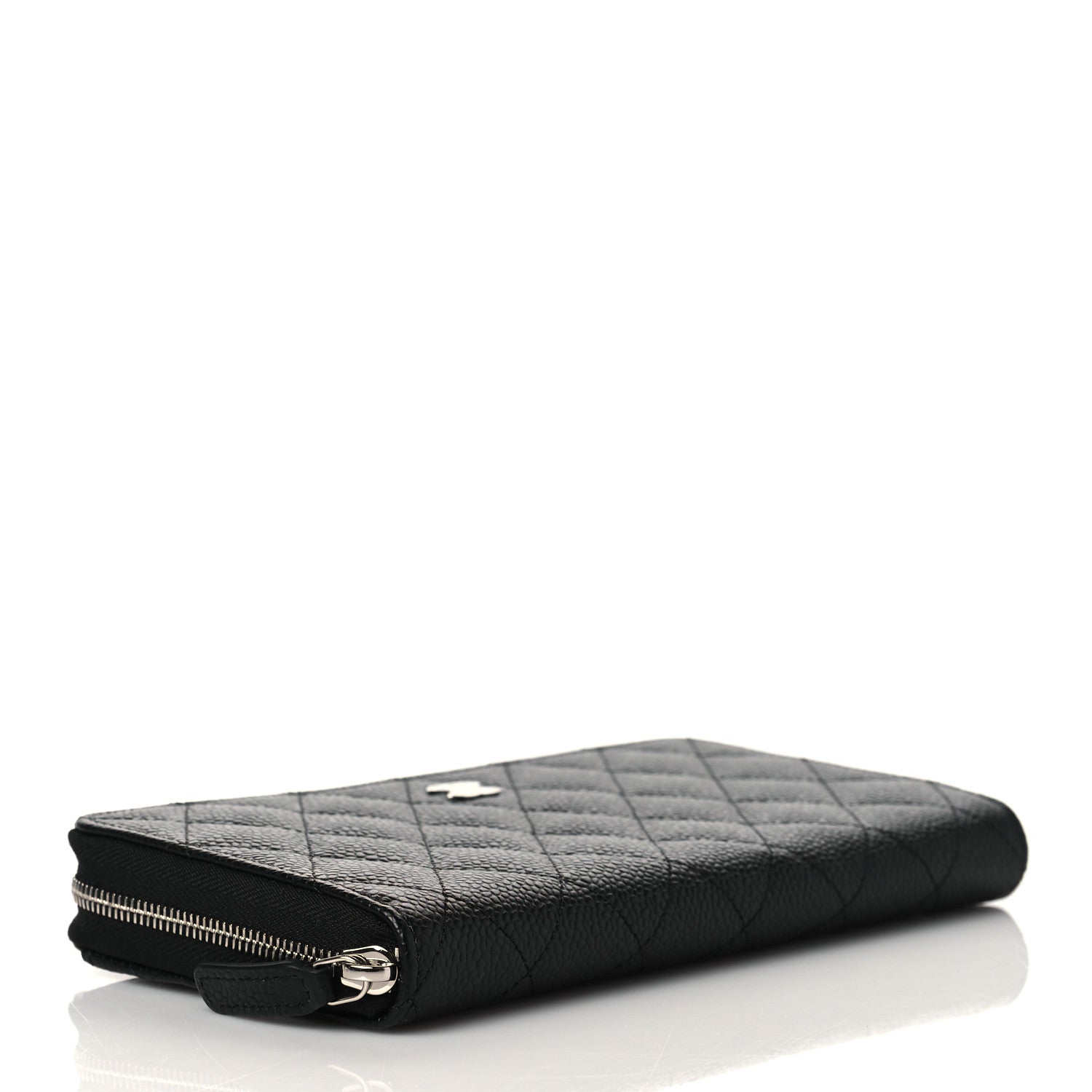 Chanel Caviar Quilted Large Gusset Zip Around Wallet Black 4 of 10