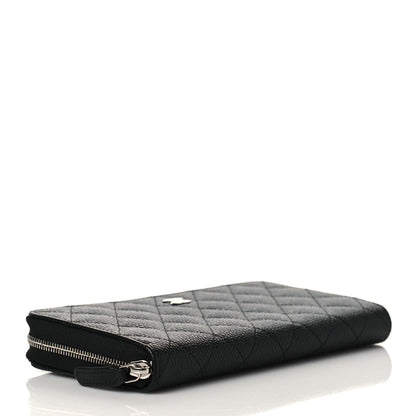 Chanel Caviar Quilted Large Gusset Zip Around Wallet Black 4 of 10