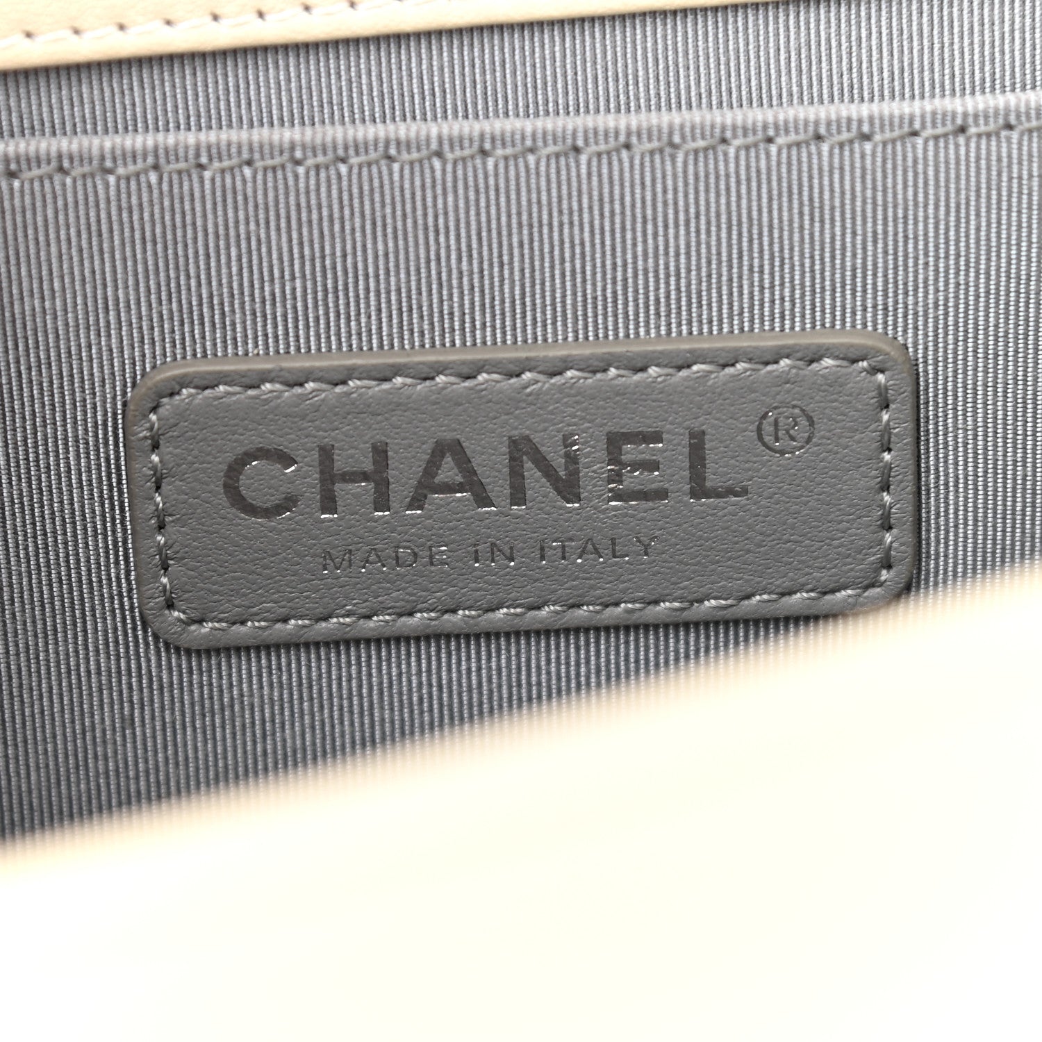 Chanel Calfskin Chevron Quilted Medium Boy Flap Ivory 6 of 12