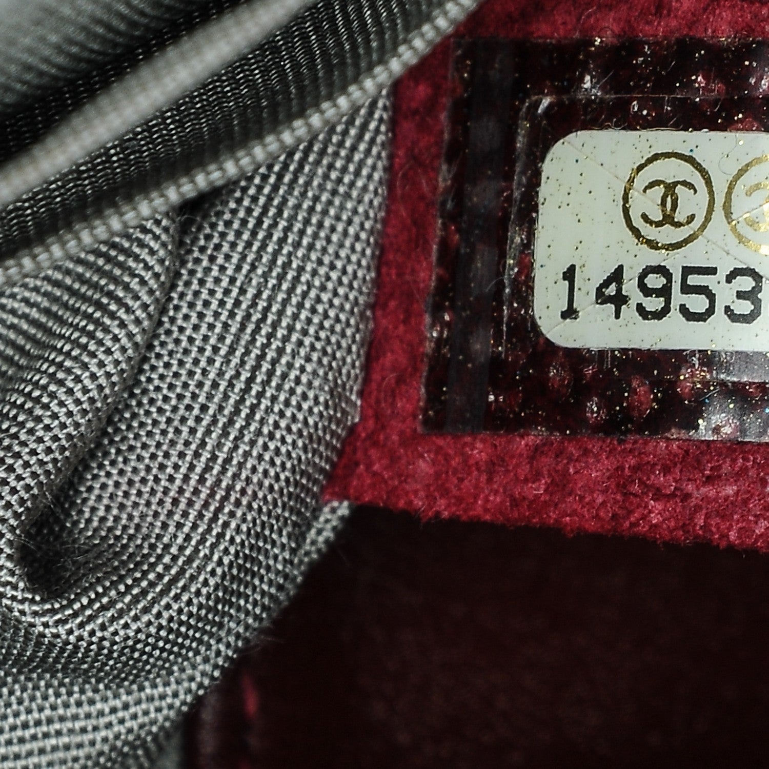 Chanel Caviar Half Moon Wallet On Chain WOC Dark Red 8 of 8