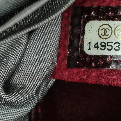 Chanel Caviar Half Moon Wallet On Chain WOC Dark Red 8 of 8