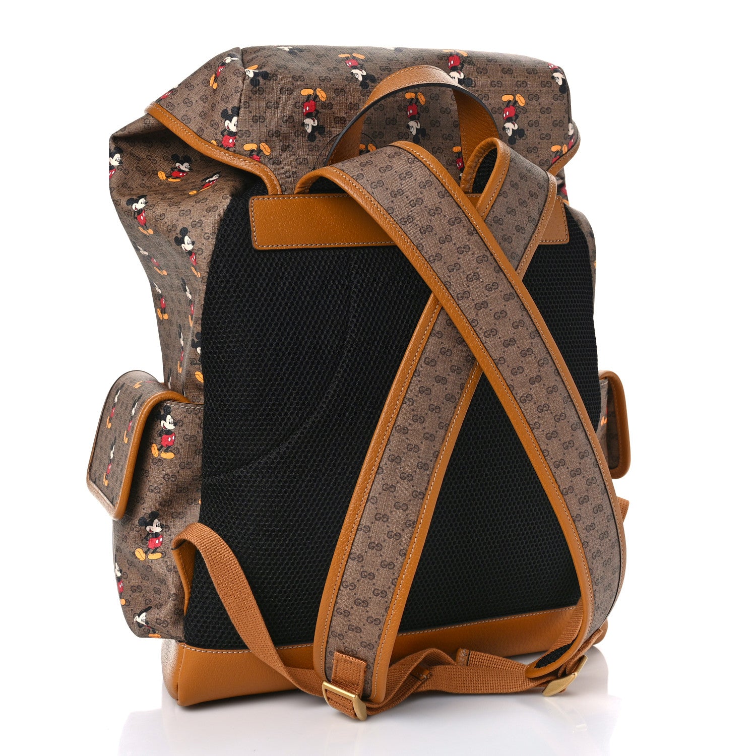 Gucci X DISNEY Mini Vintage GG Supreme Monogram Mickey Mouse Medium Backpack Beige Vintage Sun Oil 3 of 8