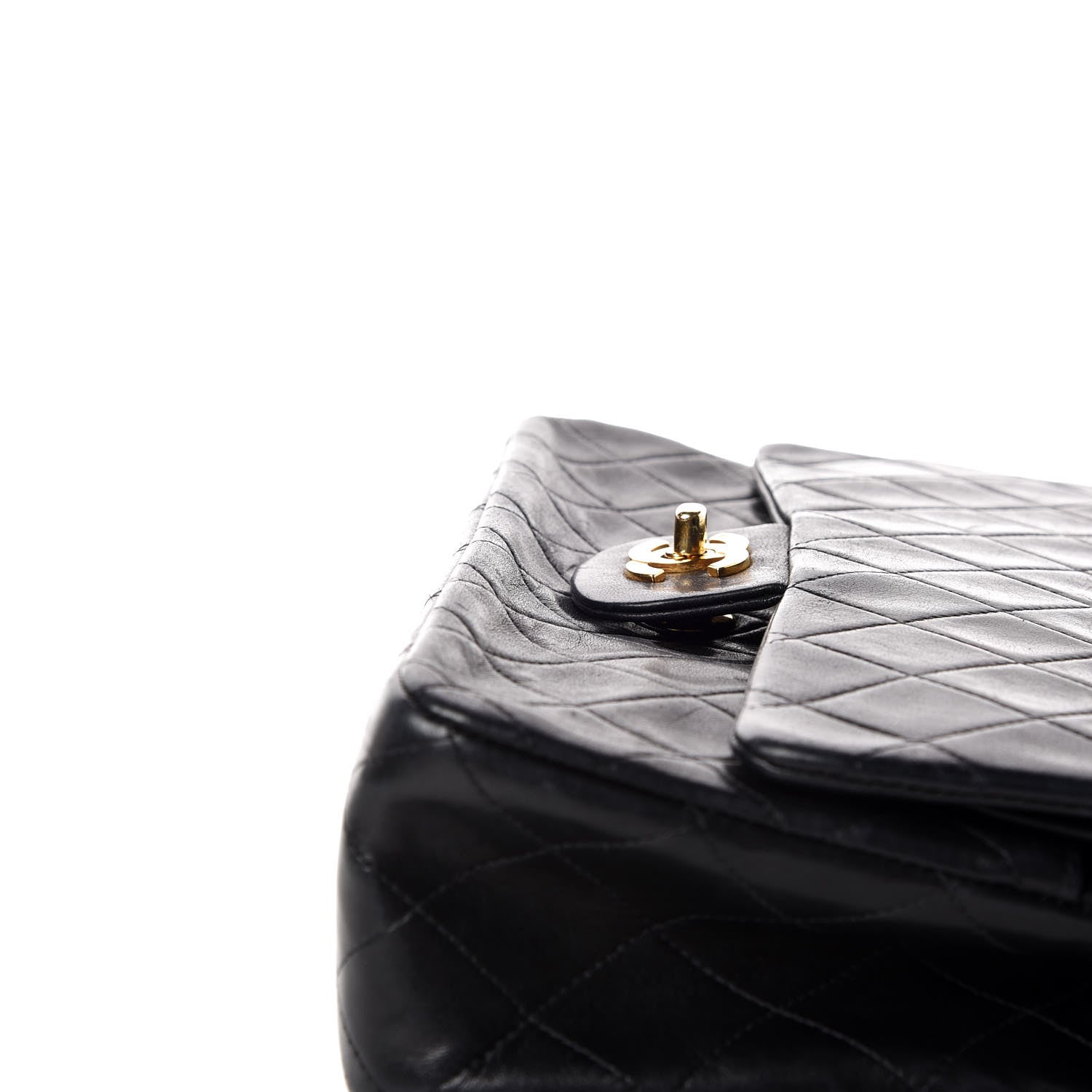 Chanel Lambskin Quilted Medium Double Flap Black 12 of 16