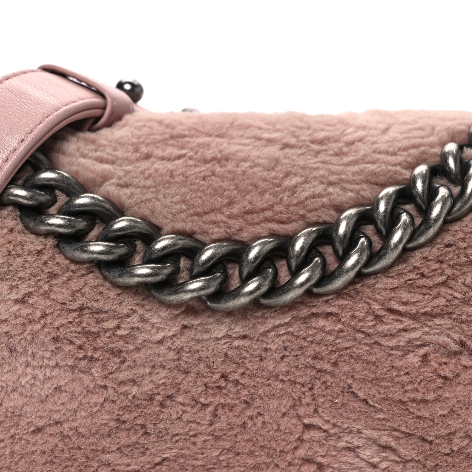 Chanel Fur Calfskin Small Boy Flap Pink 8 of 10