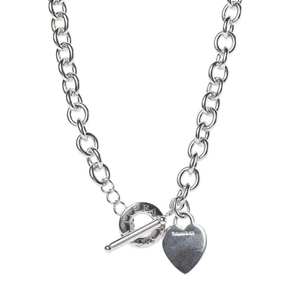 Tiffany Sterling Silver Heart Tag Toggle Necklace 1 of 4
