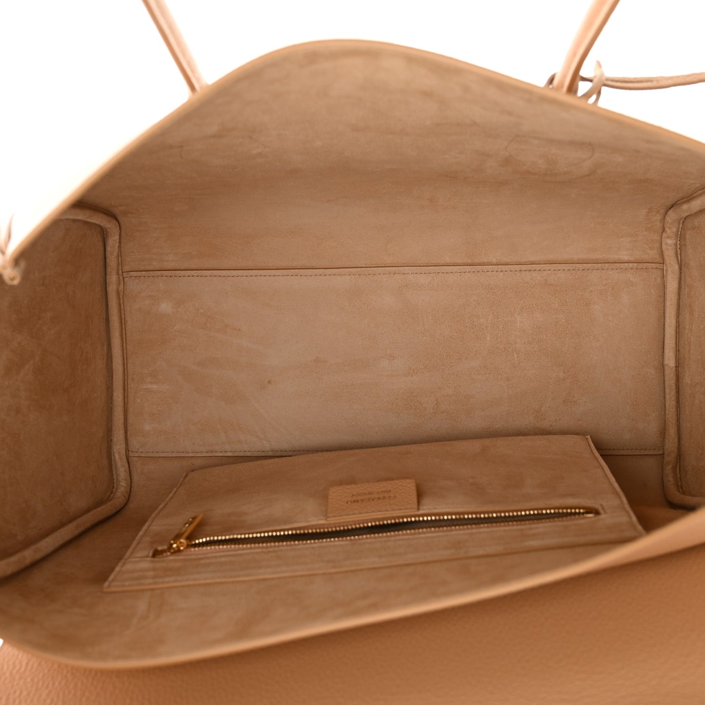 Hammered Calfskin XL East West Tote Bag Light Camel