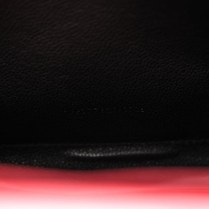 Saint Laurent Calfskin Crocodile Embossed Monogram Chain Wallet New Lipstick Red 8 of 13