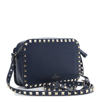 Valentino Garavani Calfskin Rockstud Flip Lock Camera Crossbody Bag Marine 3 of 8