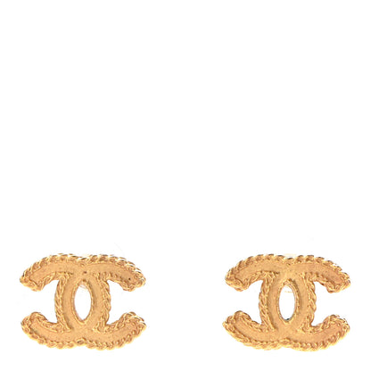 Chanel Metal CC Rope Earrings Matte Gold 1 of 6