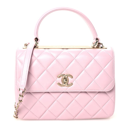 Chanel Lambskin Quilted Small Trendy CC Flap Dual Handle Bag Light Pink 1 of 13